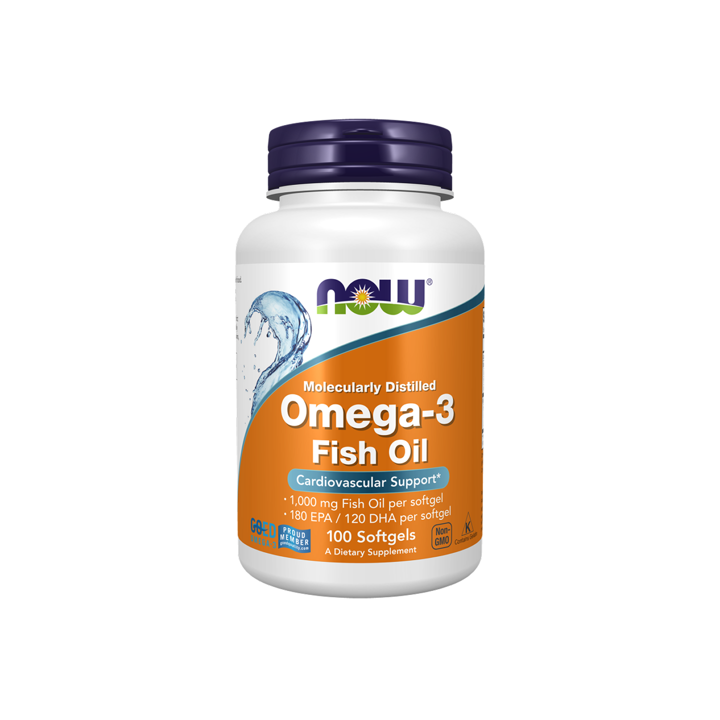 Now Foods Omega-3 Aceite de Pescado 1,000 mg, 200 cápsulas blandas