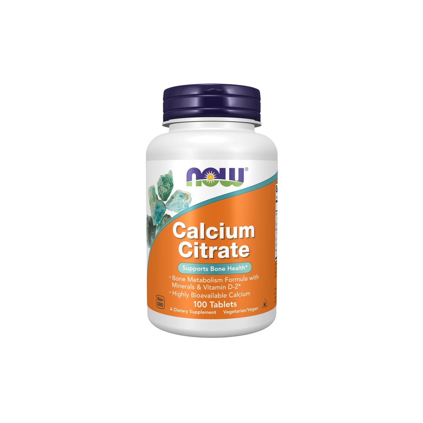 NOW Foods Citrato de Calcio Tabletas 100 ct