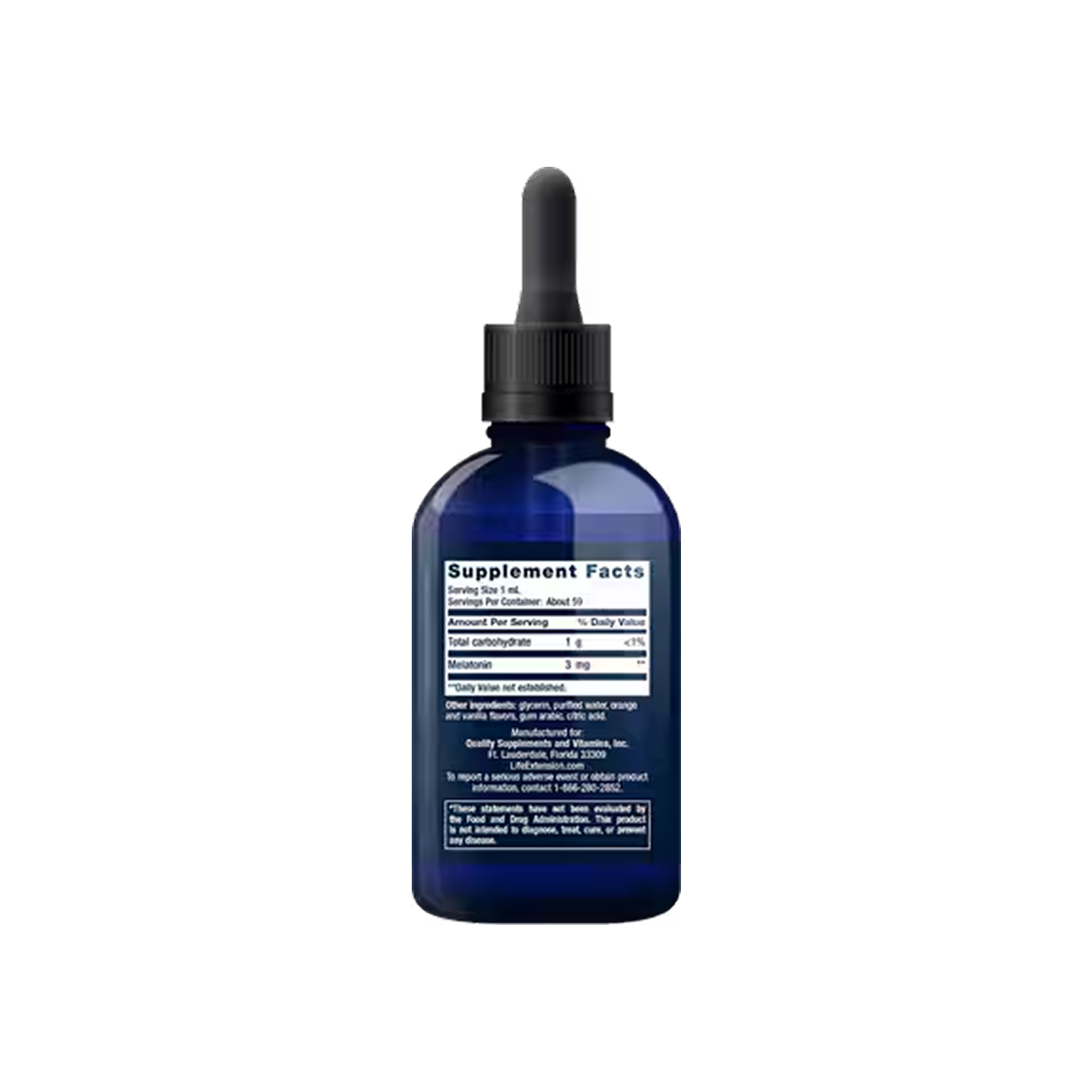 Life Extension Melatonina Líquida de Acción Rápida – 59 ml