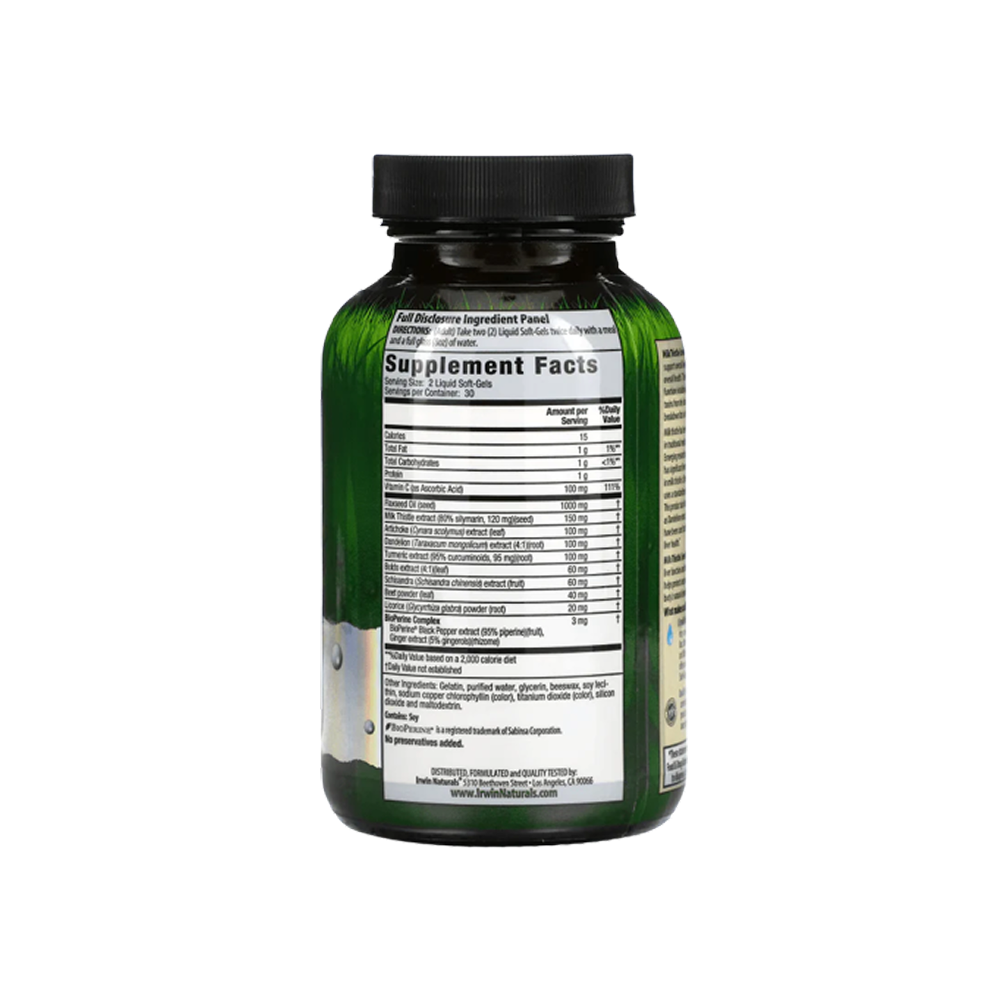 Irwin Naturals Milk Thistle Detox Hepático 60 Softgels