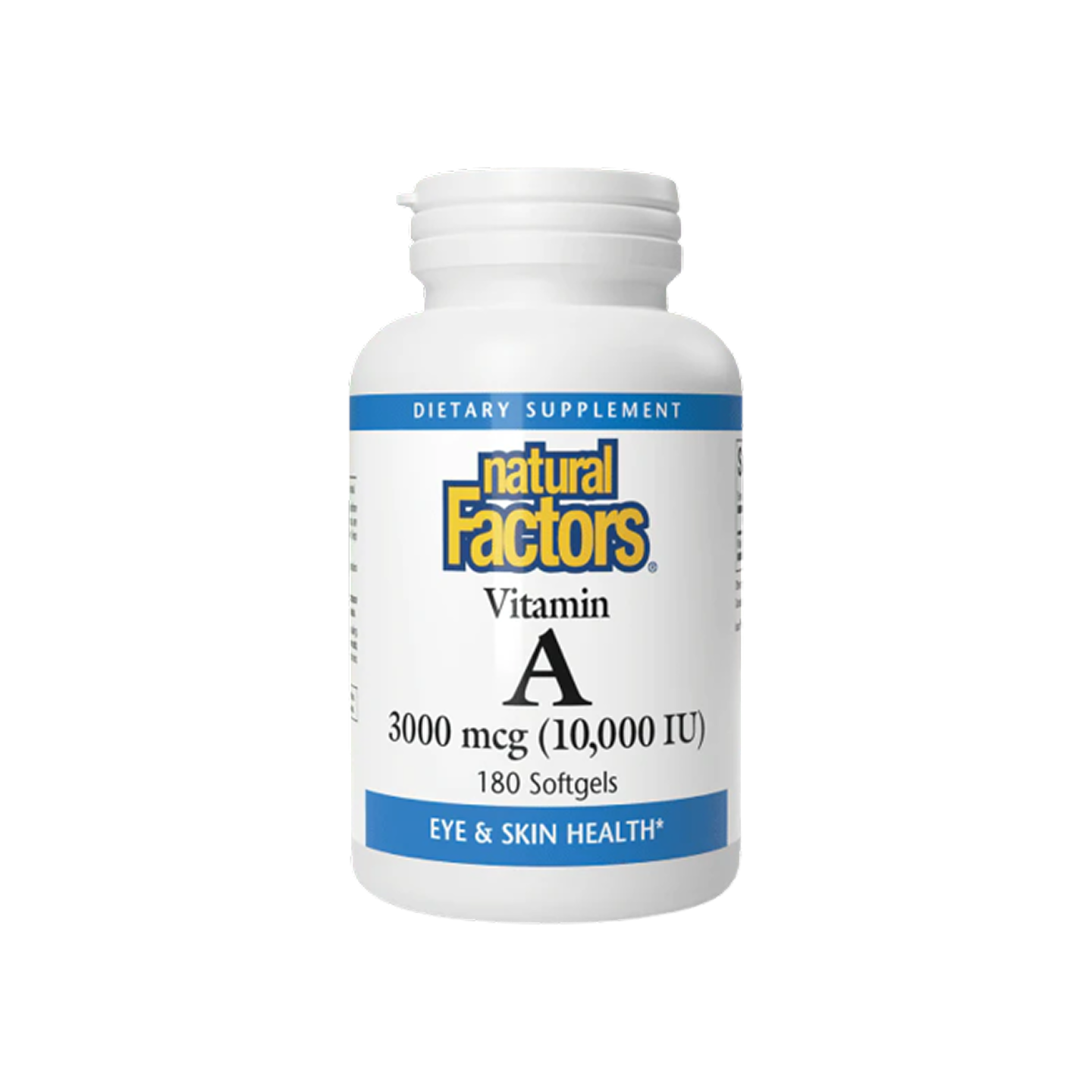 Natural Factors Vitamina A 3,000 mcg (10,000 IU) 180 cápsulas blandas