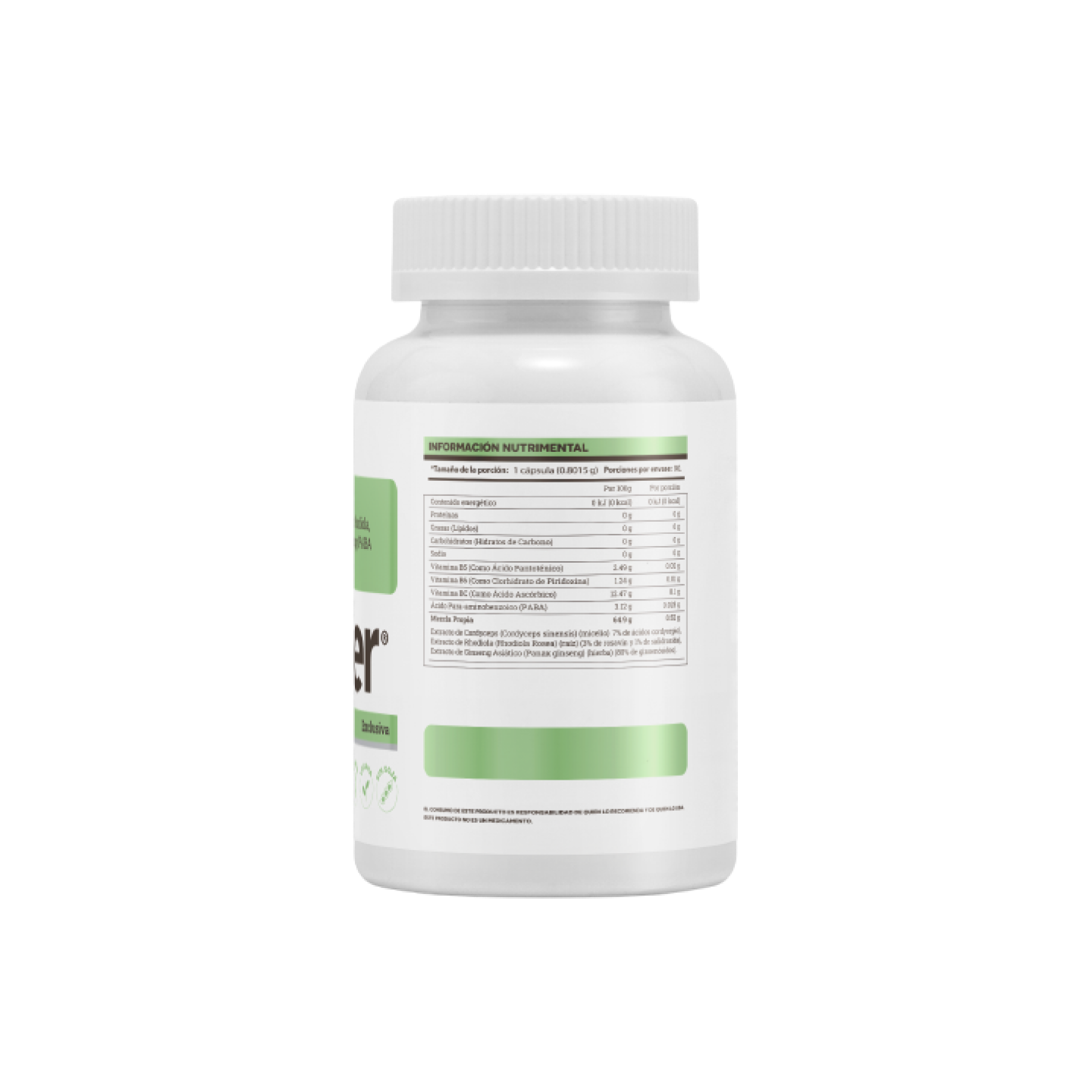 Up | Adaptógenos con Rhodiola, Cordyceps, Ginseng y PABA