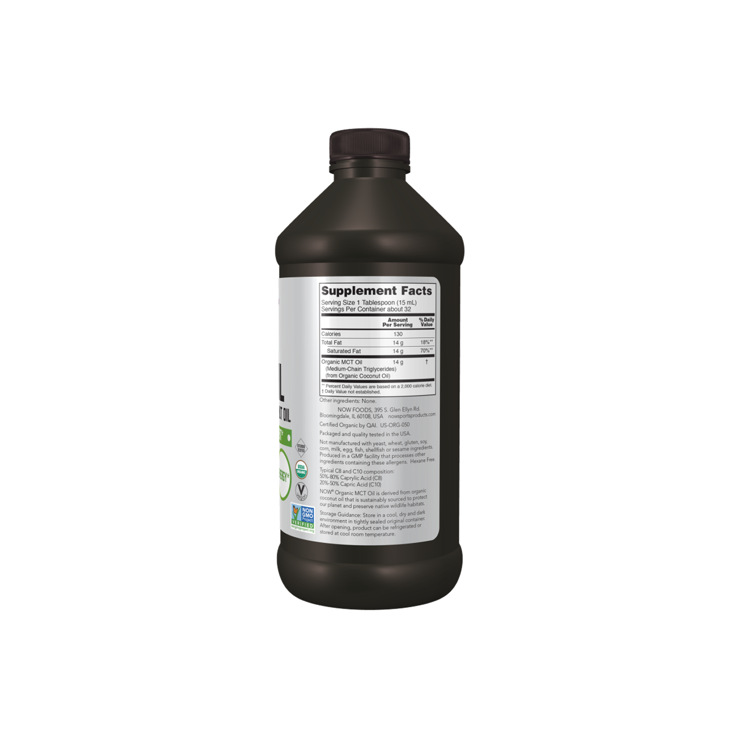 NOW Foods MCT Oil Organic – 473 ml