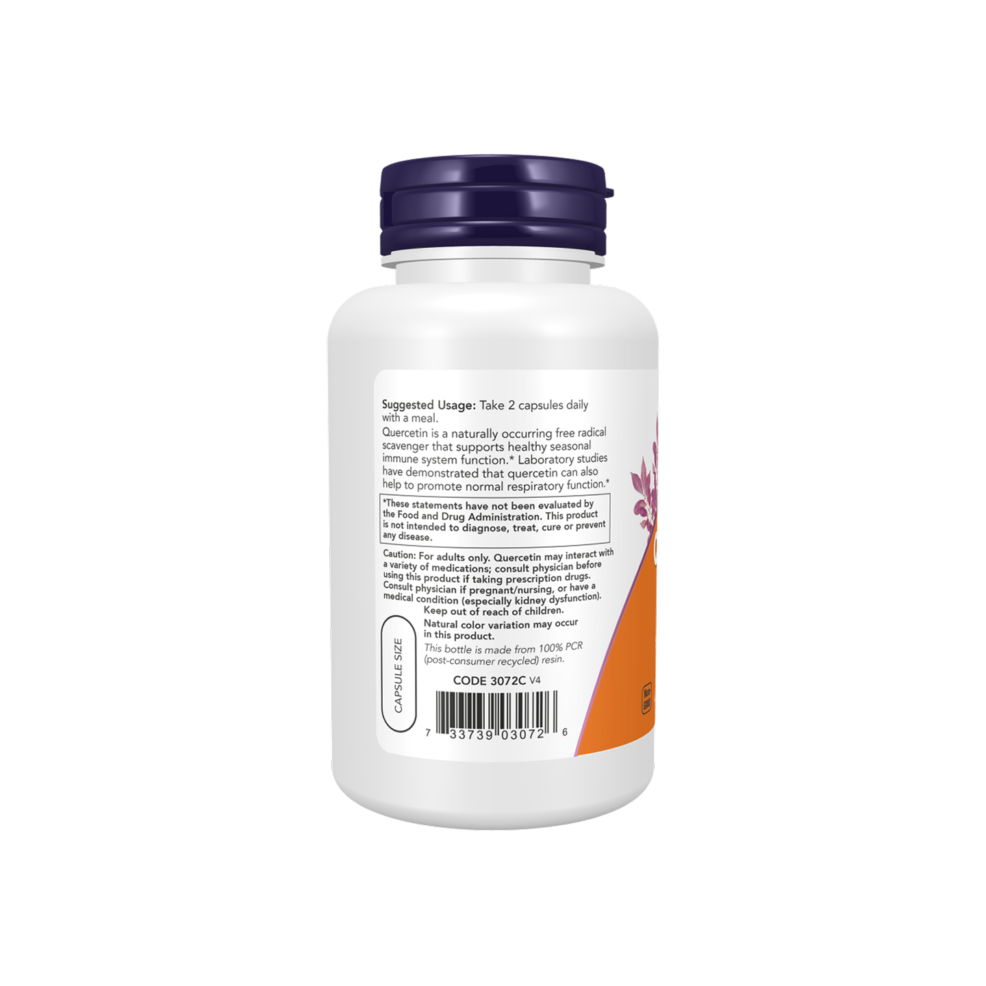 NOW Foods Quercetina 500 mg, 100 cápsulas vegetarianas