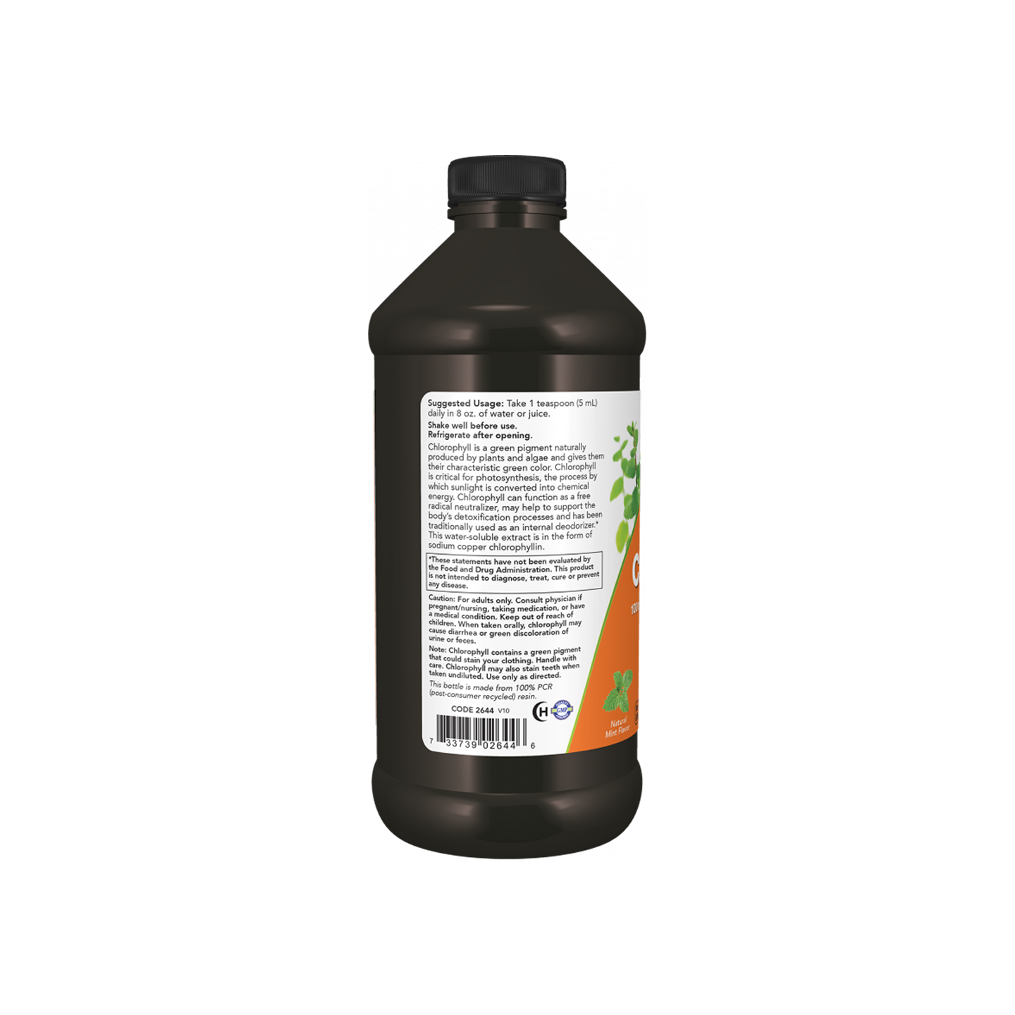 NOW Foods Clorofila Líquida Menta 16 fl oz (473 ml)