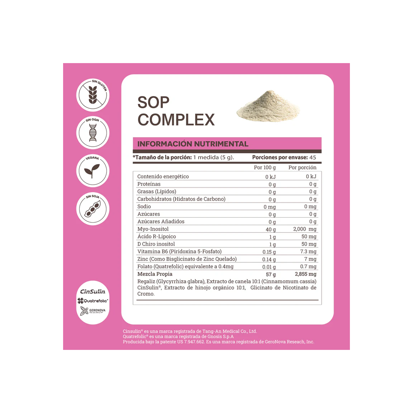 Myo-Inositol, D Chiro, Ácido R-Lipoico y Cinsulin