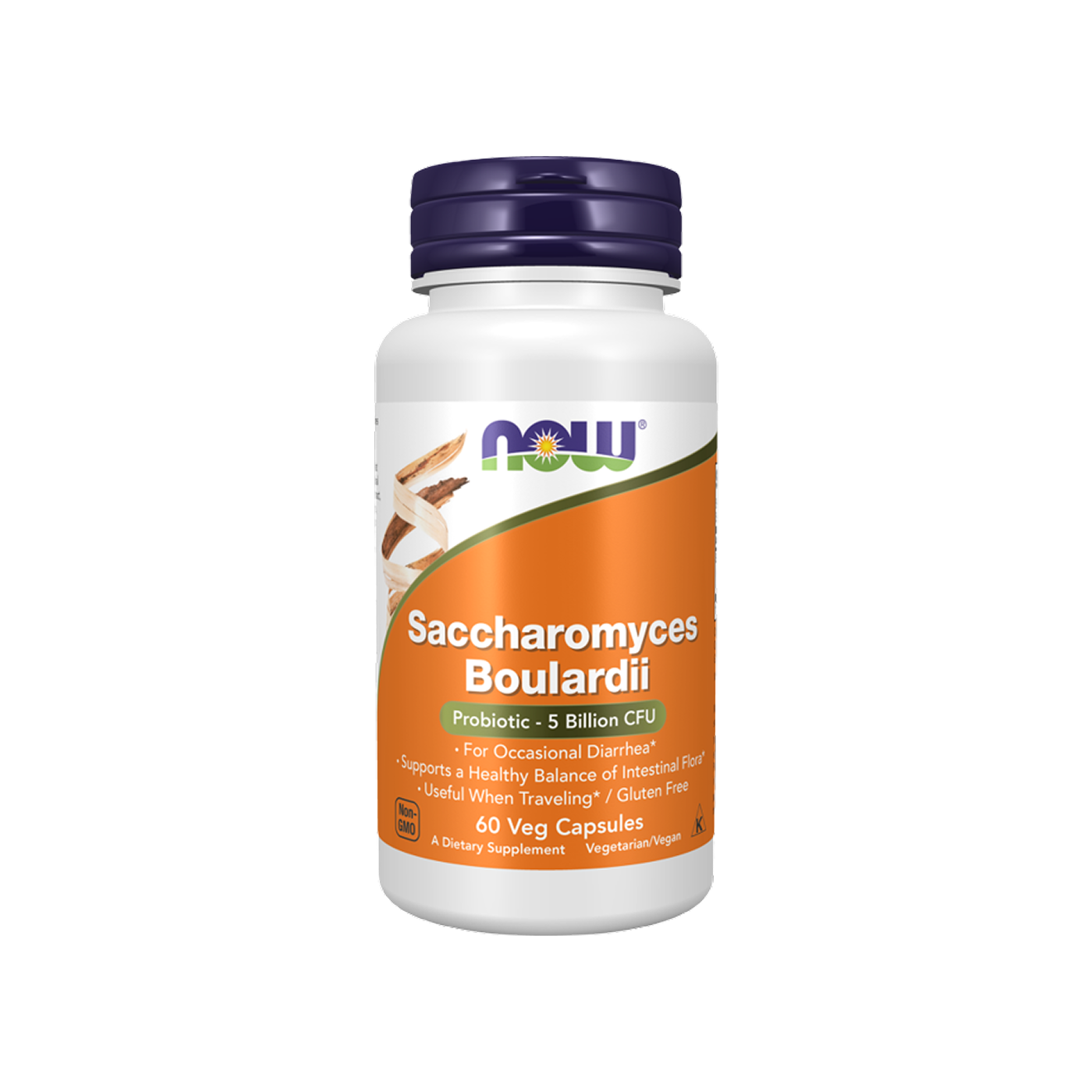 NOW Foods Saccharomyces Boulardii, 60 cápsulas vegetarianas