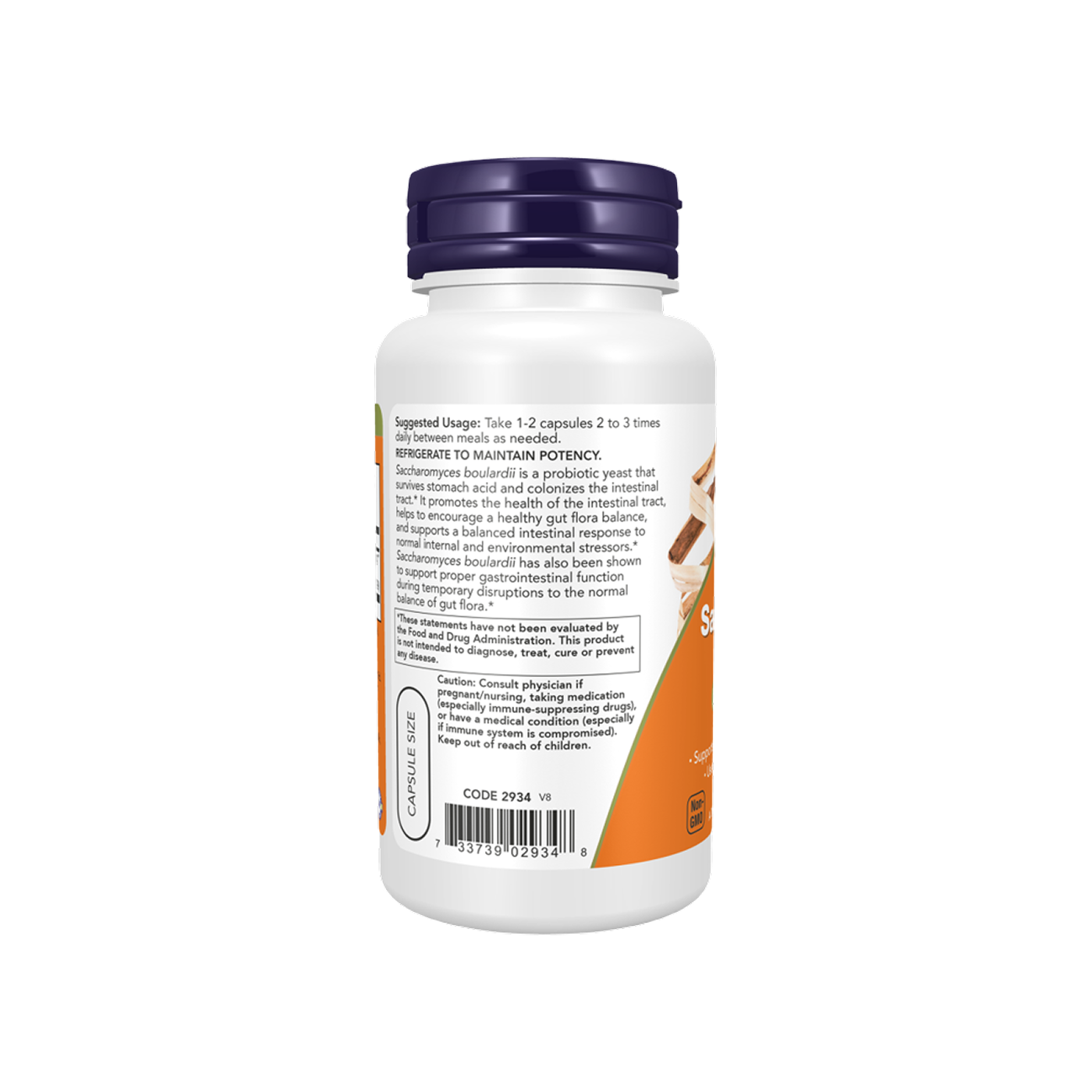 NOW Foods Saccharomyces Boulardii, 60 cápsulas vegetarianas