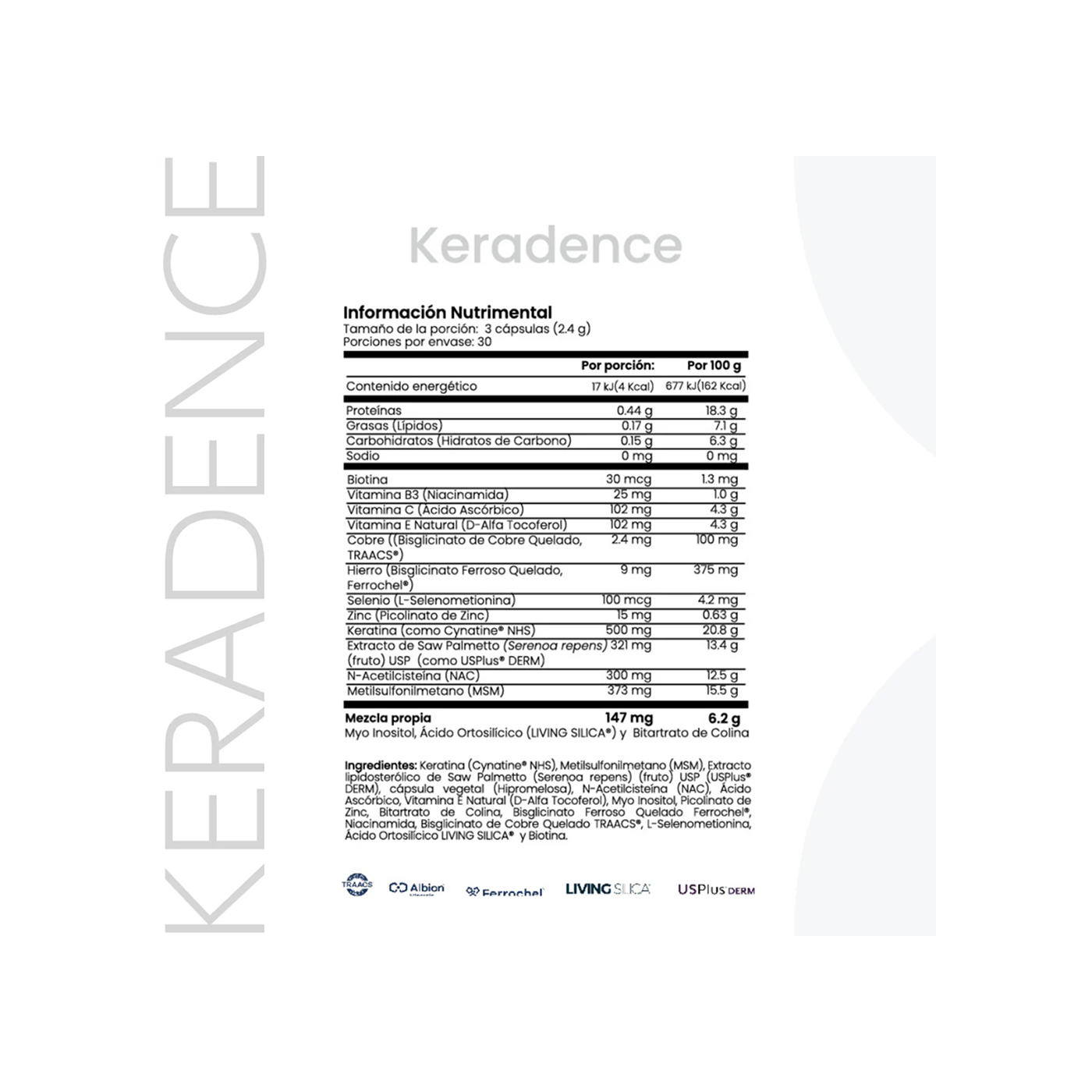 CellX Keradence, 90 cápsulas