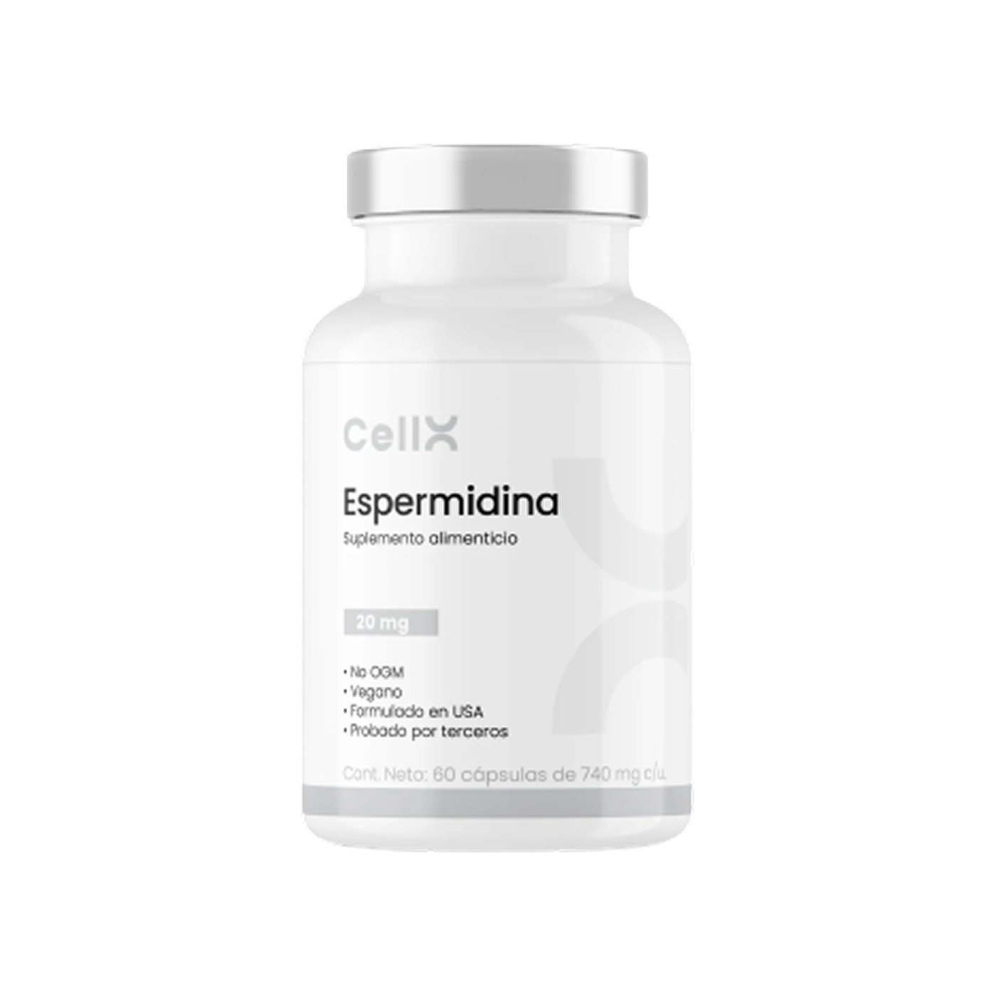 CellX Espermidina 20 mg, 60 cápsulas