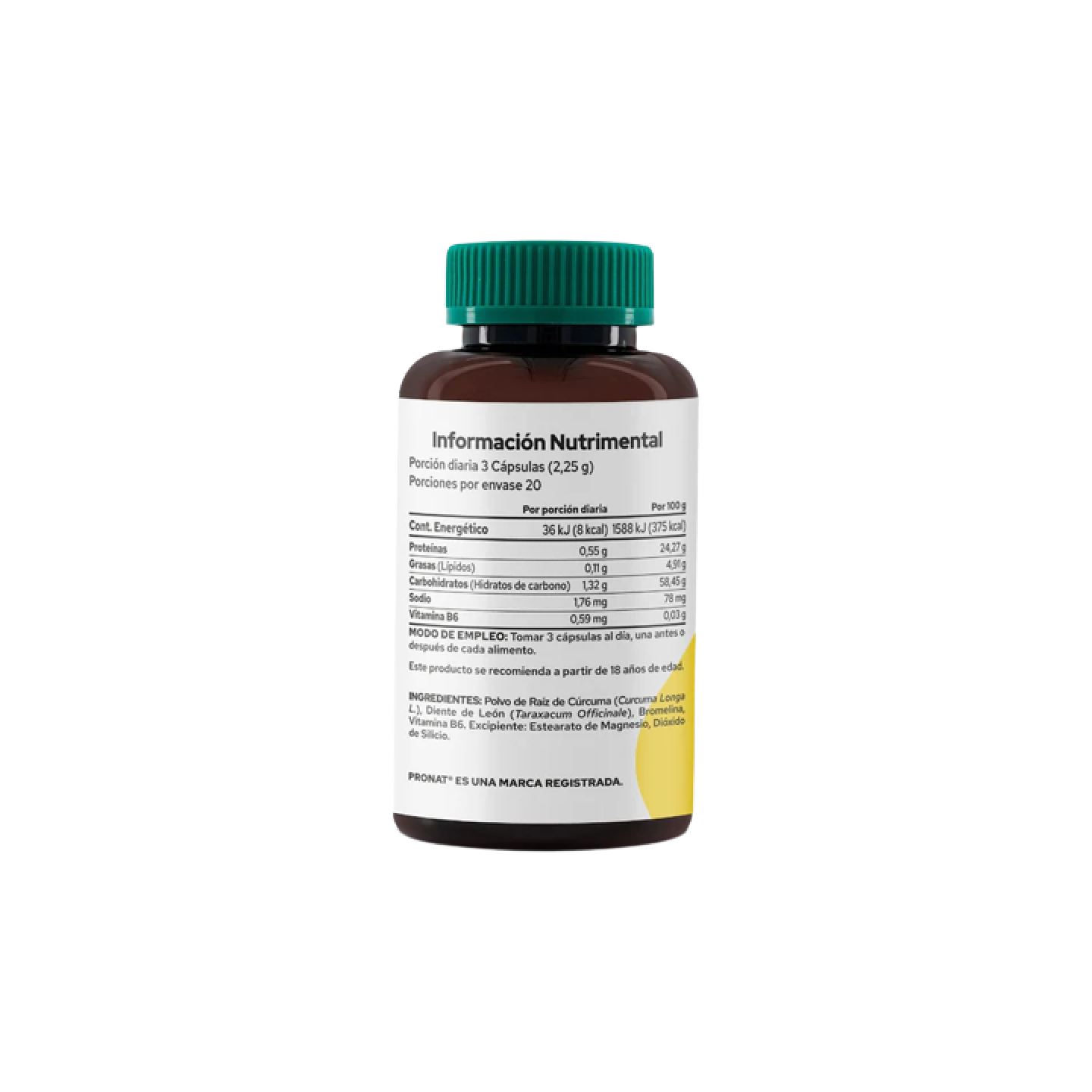 Cúrcuma Turmeric 60 caps - Pronat
