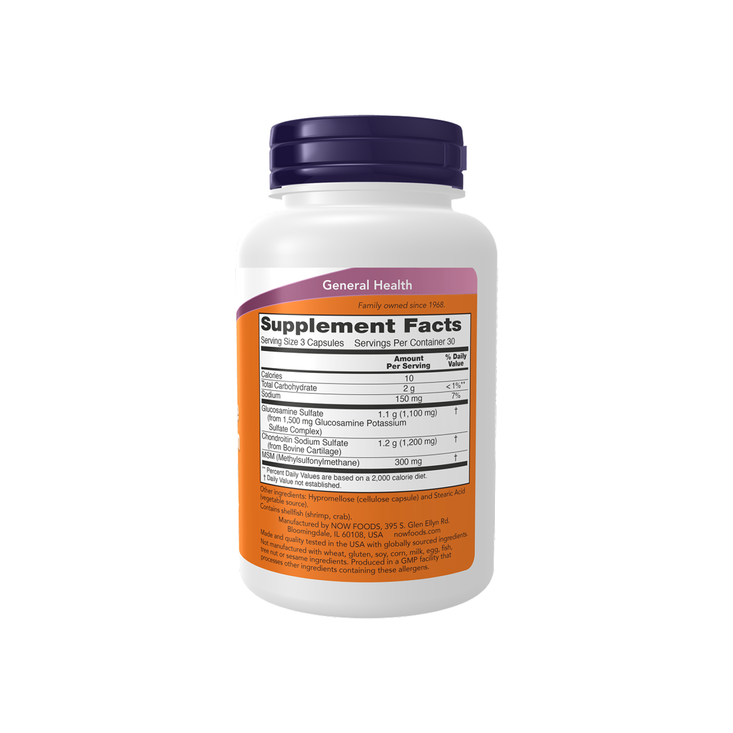 NOW Foods Glucosamina Condroitina MSM 90 cápsulas