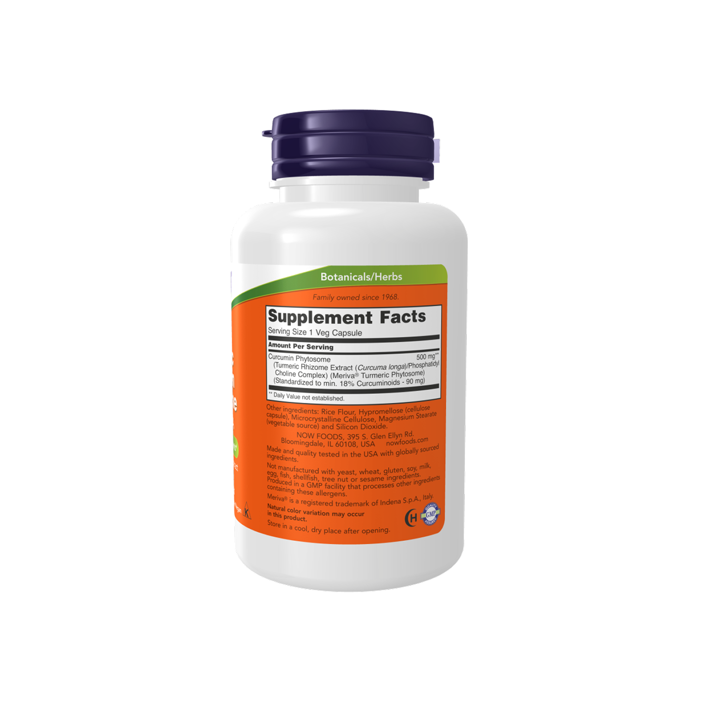 NOW Turmeric Curcumin Phytosome, 500 mg, 60 cápsulas vegetales