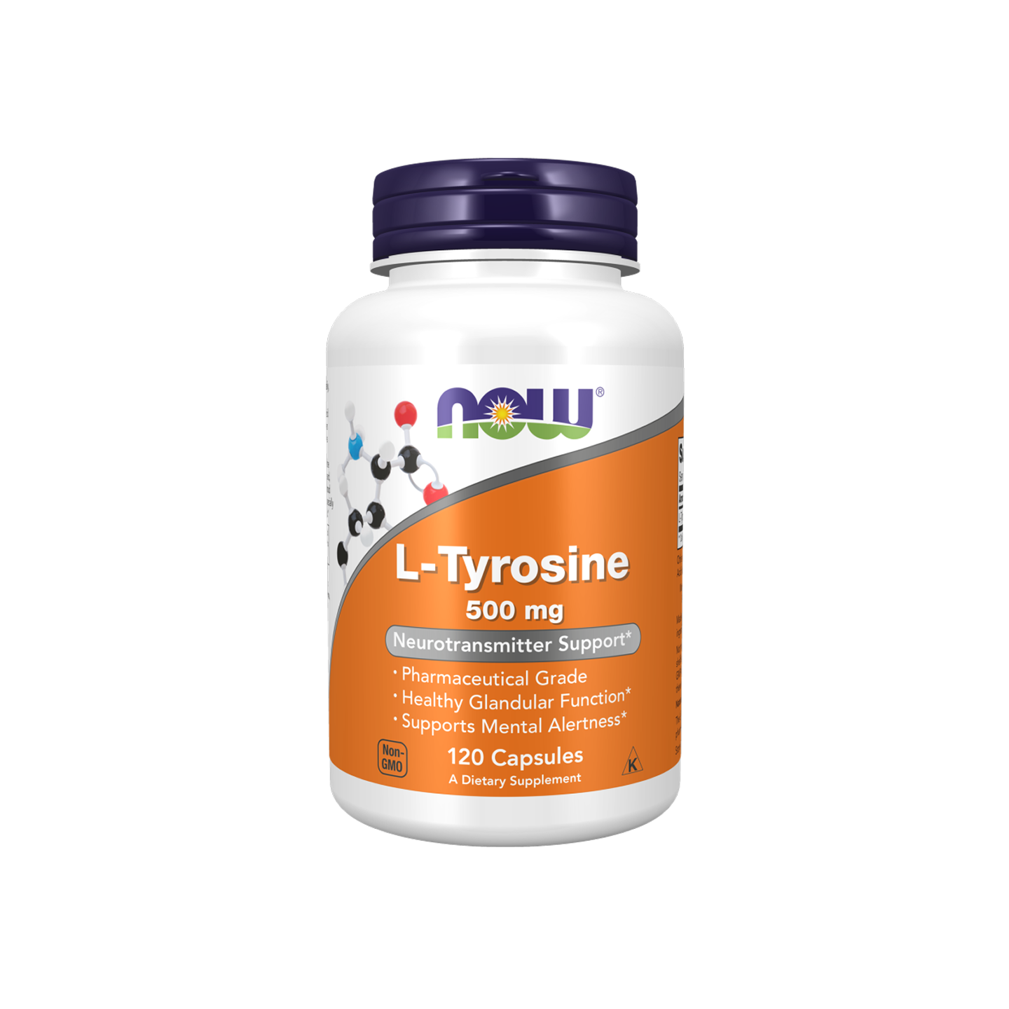 NOW Foods L-Tyrosine 500 mg, 500 mg, 120 cápsulas