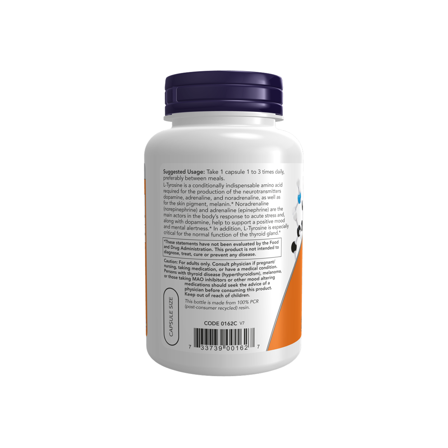 NOW Foods L-Tyrosine 500 mg, 500 mg, 120 cápsulas