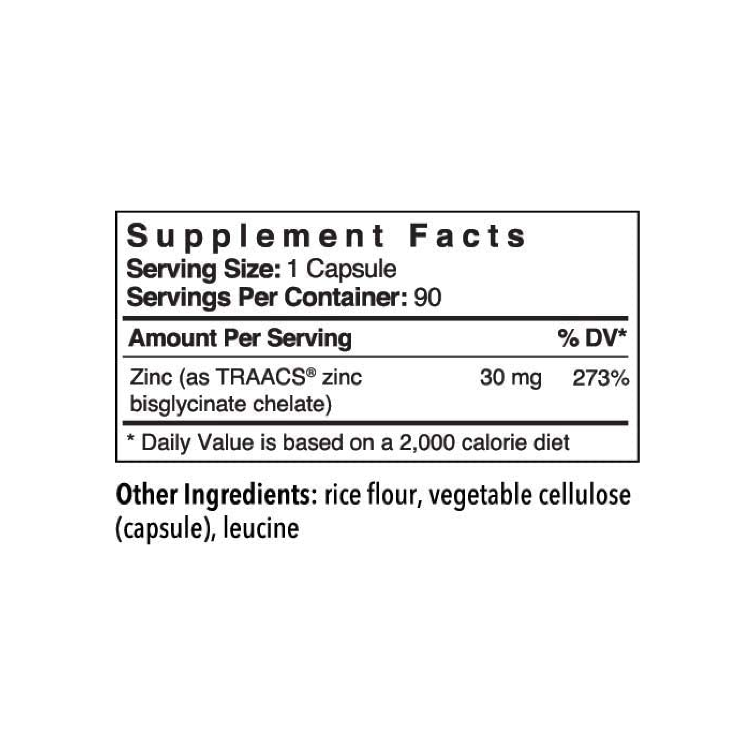 Glicinato de Zinc 30 mg