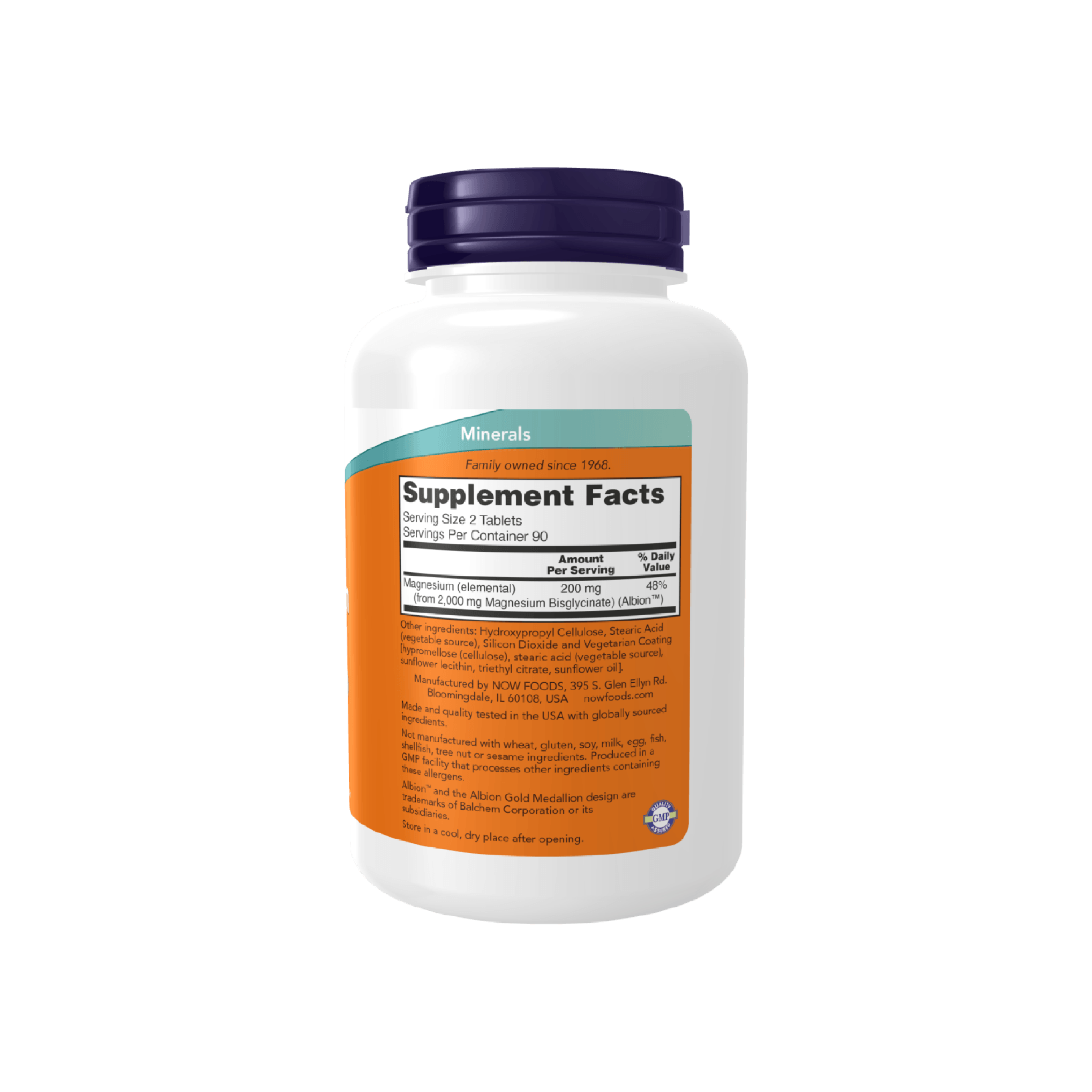Now Foods Glicinato de Magnesio, 180 cápsulas