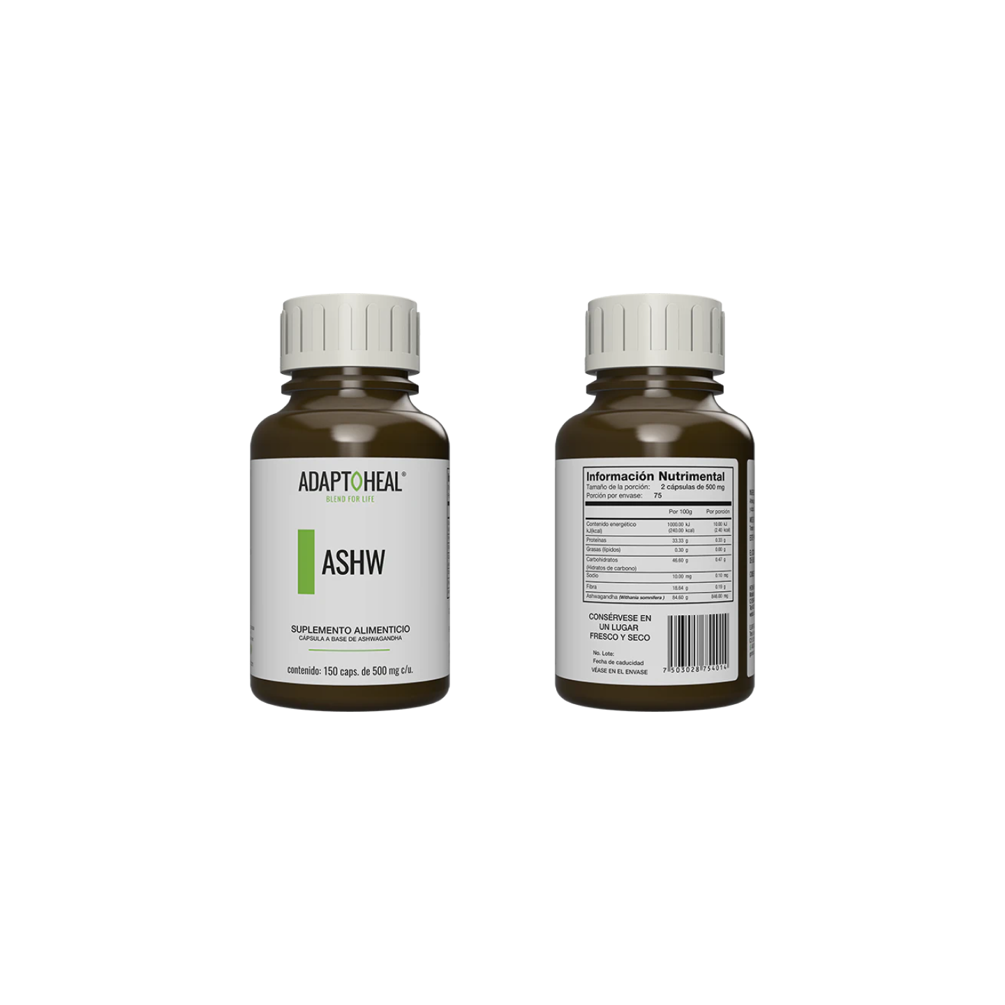 Adaptoheal Ashwagandha 500 mg, 150 cápsulas