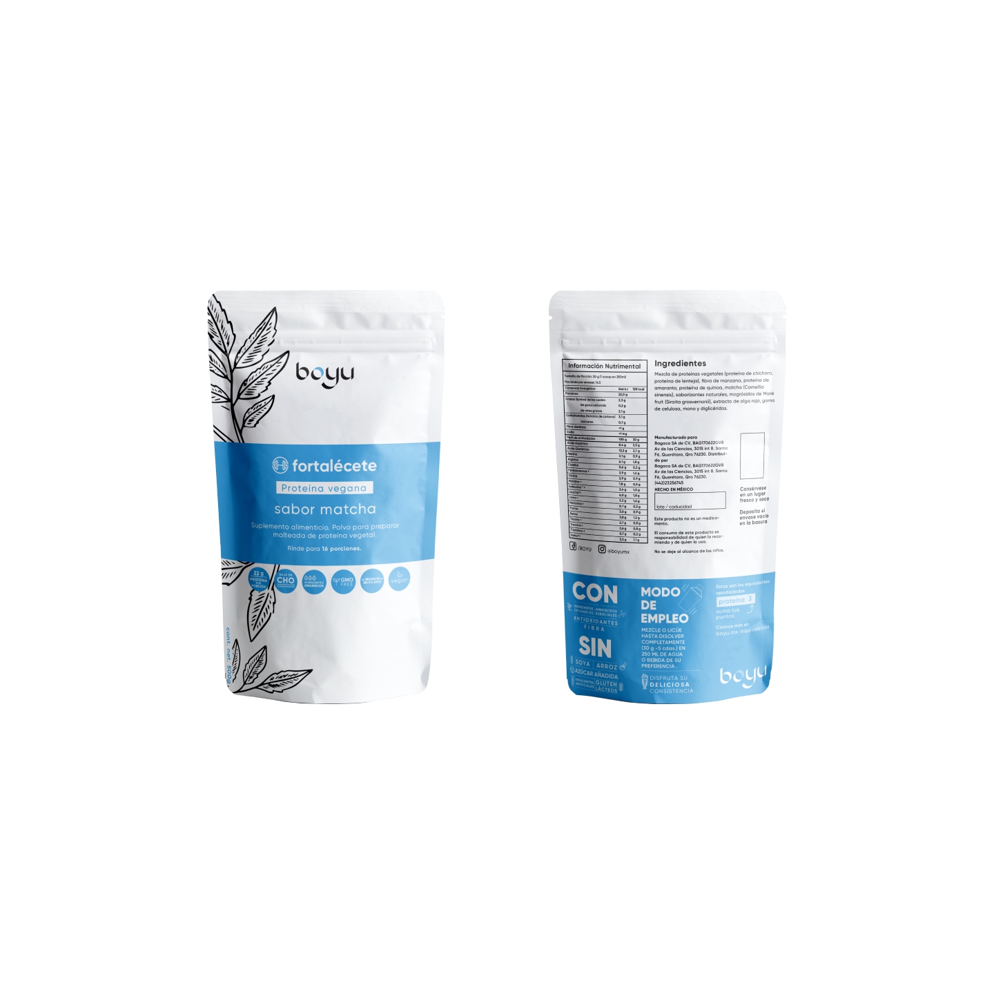 Proteína Vegana sabor Matcha Boyú 500g