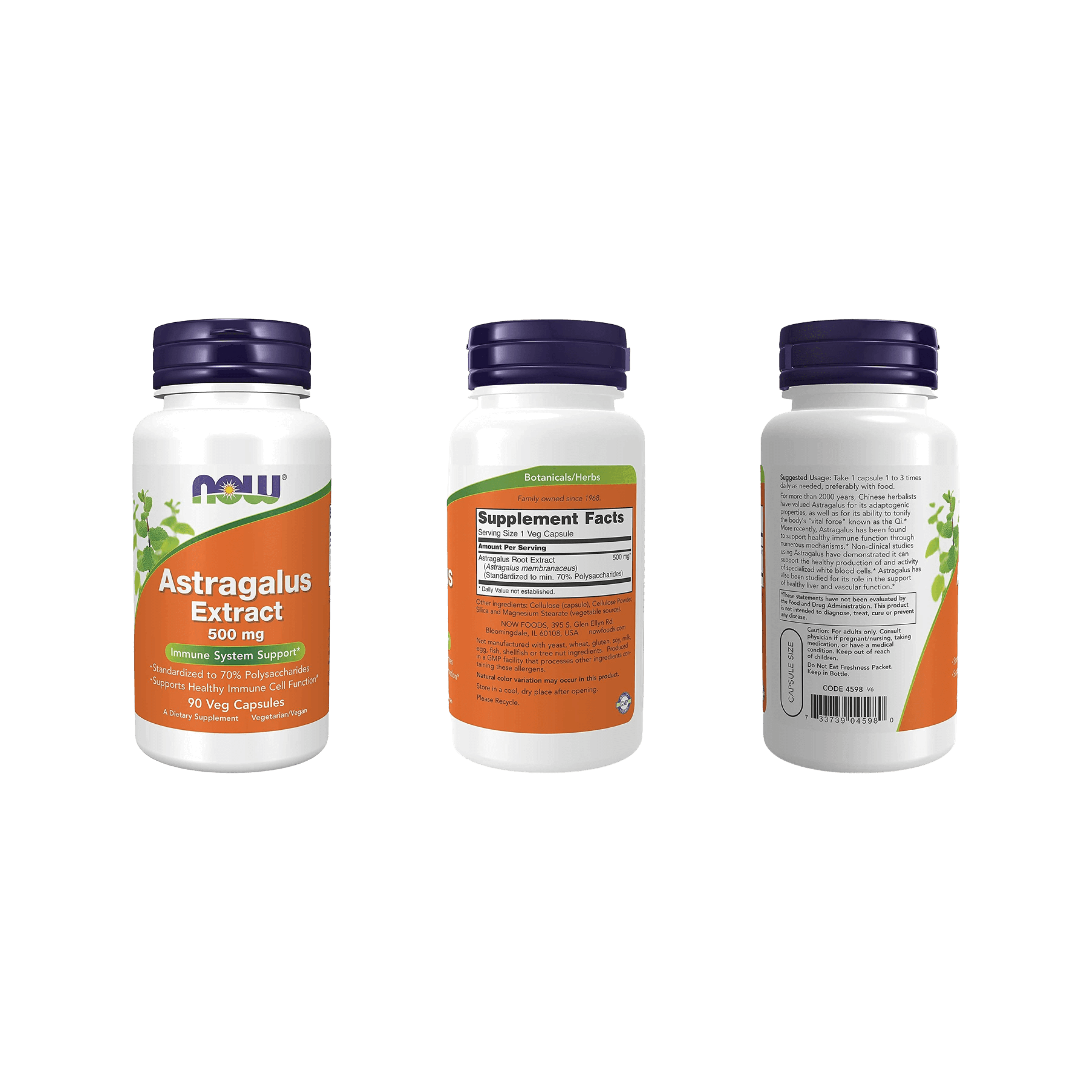 Extracto de Raíz de Astrágalo 500 mg