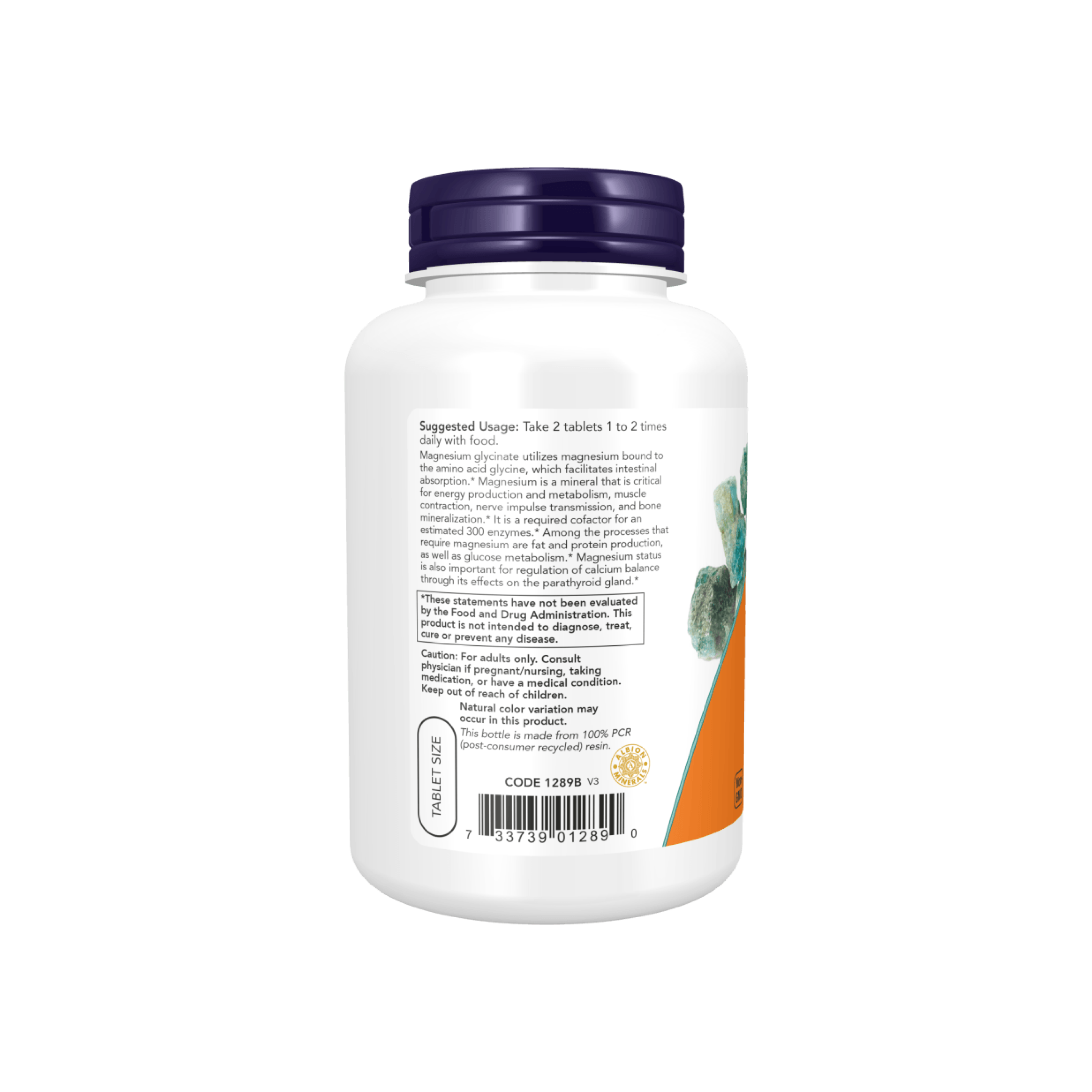 Now Foods Glicinato de Magnesio, 180 cápsulas