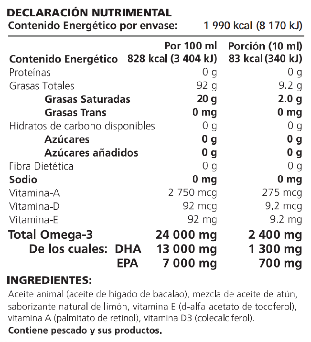 Omega 3 en Aceite de Hígado de Bacalao