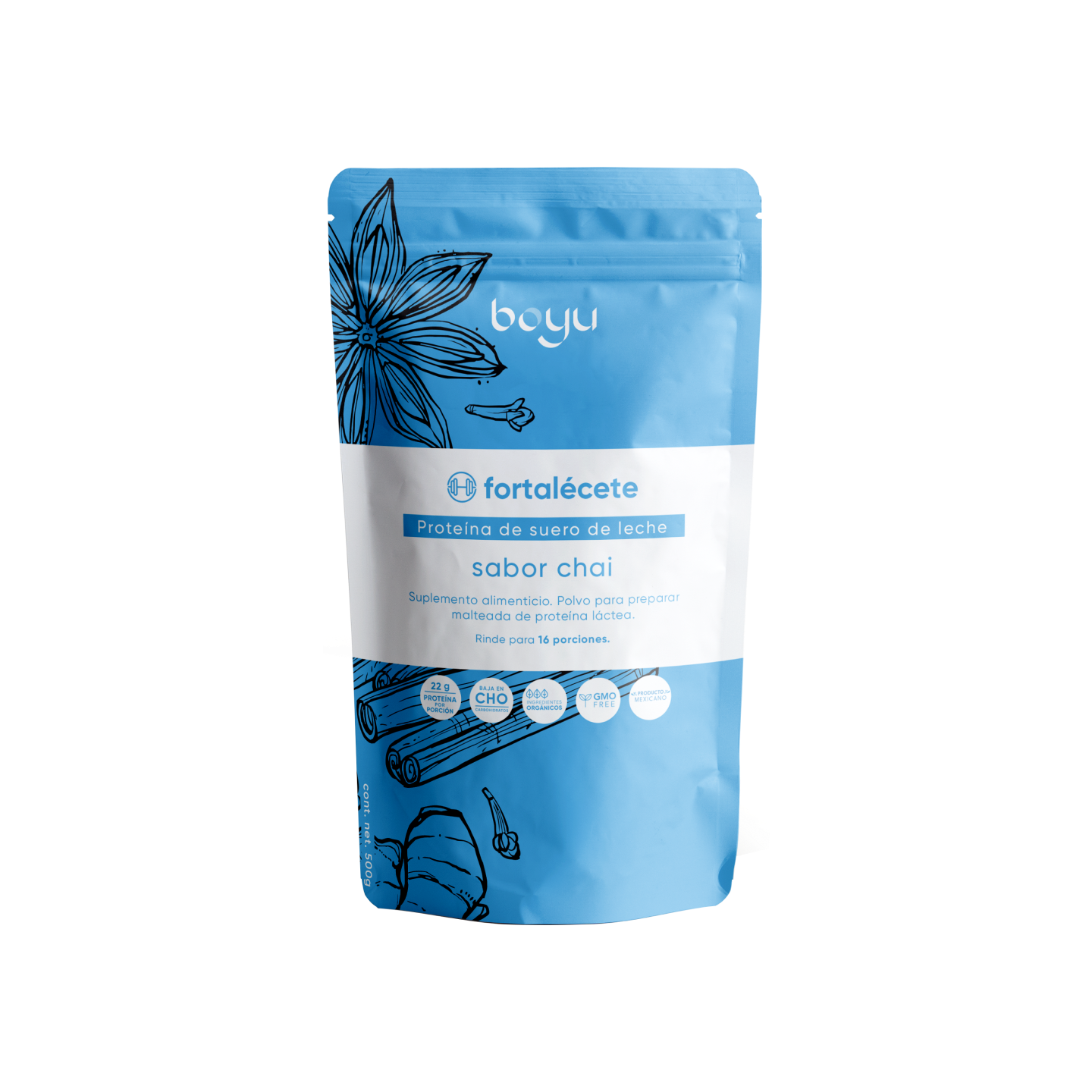 Proteína Láctea sabor Chai Boyú 500g -boyu.store-